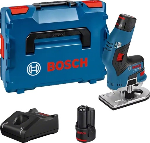 BOSCH Professional akumulatorska glodalica ivica GKF 12V-8, 2x3.0Ah akumulator, punjač GAL 1230, L-BOXX 136 kofer 06016B0000