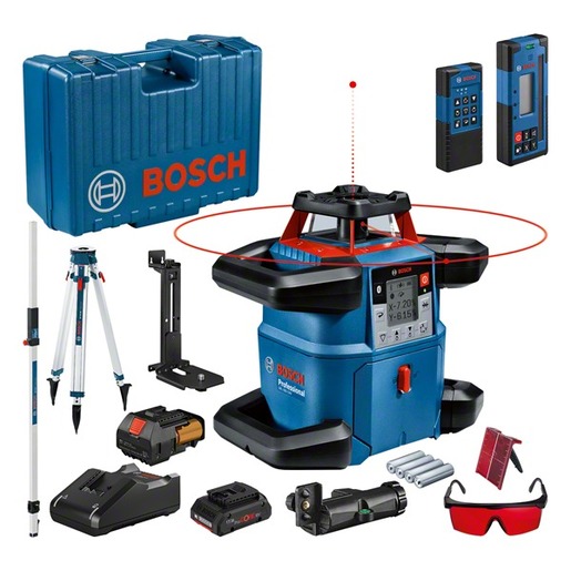 BOSCH Professional građevinski laser GRL 600 CHV - SET + BT 170 HD stativ, GR 240 merna letva