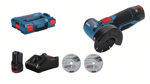 BOSCH Professional akumulatorska ugaona brusilica GWS 12V-76 + 2 x GBA 12V 3,0 Ah 06019F200B