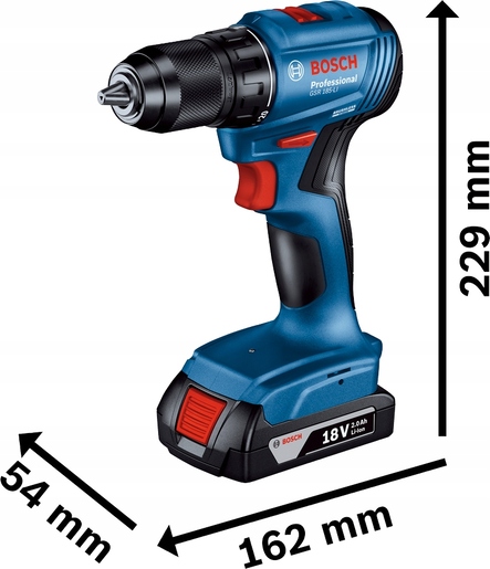 BOSCH Professional set aku alata GDX 18V-285 akumulatorski udarni odvrtač-odvrtač + GSR 185-LI akumulatorska bušilica-odvrtač (2x2.0Ah akumulator, punjač GAL 18V-20, kofer) 06019N2123