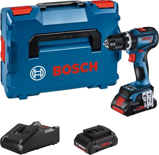 BOSCH Professional akumulatorska udarna bušilica-odvrtač GSB 18V-90 C, 2x4.0Ah ProCore akumulator, punjač GAL 18V-40, L-Boxx kofer