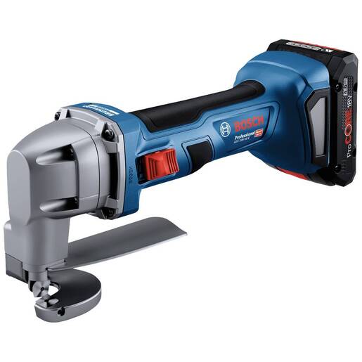 BOSCH Professional akumulatorske makaze za lim GSC 18V-16 E, 2x4.0Ah ProCORE18V akumulator, punjač GAL 18V-40, L Boxx kofer 0601926301