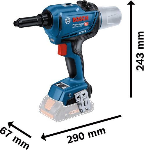 BOSCH Professional akumulatorski pištolj za nitne GRG 18V-16 C, 2x2.0Ah 18V akumulator, punjač GAL 18V-20, L-Boxx kofer 06019K5020