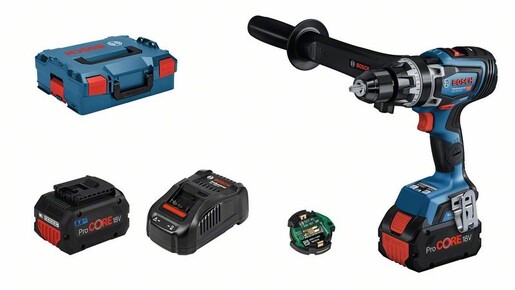 BOSCH Professional akumulatorska udarna bušilica-odvrtač GSB 18V-150 C, 2x8.0Ah ProCore, punjač GAL 1880 CV, L-Boxx kofer