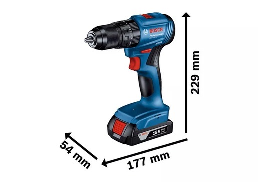 BOSCH Professional set aku alata GDX 18V-285 akumulatorski udarni odvrtač-odvrtač + GSB 185-LI akumulatorska bušilica-odvrtač (2x2.0Ah akumulator, punjač GAL 18V-20, kofer) 06019N2124
