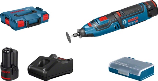 BOSCH Professional akumulatorski rotacioni alat GRO 12V-35, 2x2.0Ah Li-Ion akumulator, punjač GAL 1230 CV, L-BOXX kofer 06019C5001