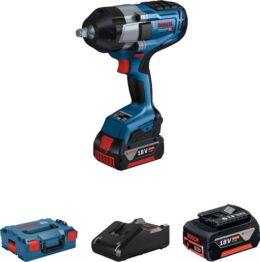 BOSCH Professional akumulatorski udarni odvrtač GDS 18V-1000, 2xGBA 18V 5.0Ah akumulator, brzi punjač GAL 18V-40, L-BOXX 136 kofer