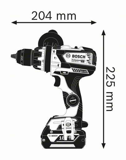 BOSCH Professional akumulatorska udarna bušilica GSB 18V-110 C, L-Boxx, SAMO ALAT 06019G030A