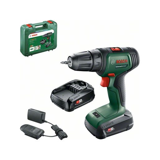 BOSCH akumulatorska bušilica odvijač Universaldrill 18V, 2x1.5Ah baterija i punjač 06039D4002