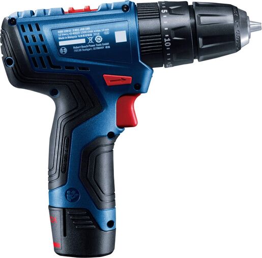 BOSCH Professional aku bušilica-odvijač GSB 120-LI + 2xGBA 12 V / 2.0 Ah + punjač GAL 1210 CV + 23 kom set bitova i burgija + kofer 06019G8102