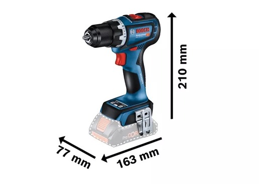 BOSCH Professional akumulatorska bušilica-odvrtač GSR 18V-90 C, 2x4.0Ah ProCore akumulator, punjač GAL 18V-40, L-Boxx kofer 06019K6004
