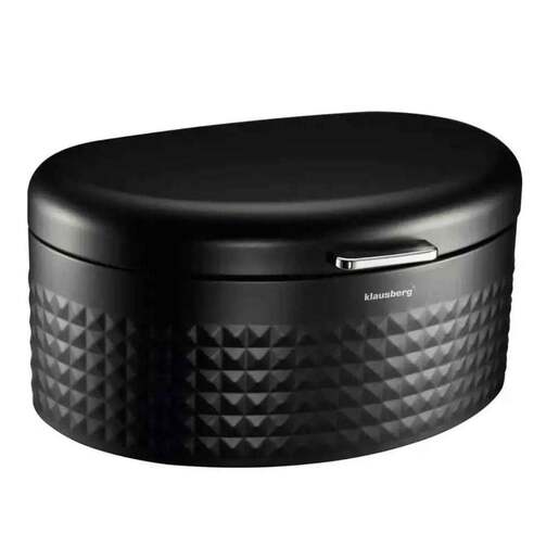 Klausberg KB7577 Kutija za hleb crna metalna