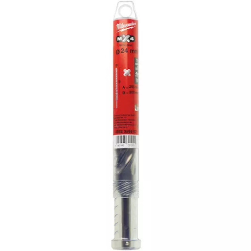Milwaukee Burgija za beton MX4, 4-rezna, SDS-Plus, 24 x 200/250 mm 4932356507