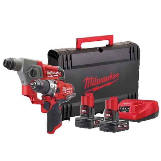 Milwaukee Aku set udarna buš. + bušilica odvijač M12 FPP2B-402X 4933459812