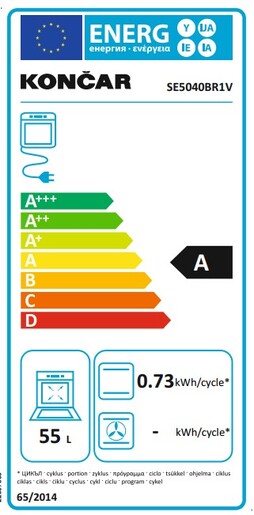 Končar električni šporet SE5040BR1V