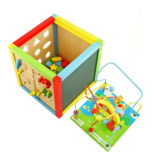 Viga Drvena 5u1 aktiviti kocka