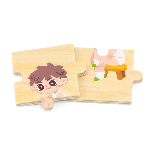 Viga puzzle oblačanje - redosled koraka