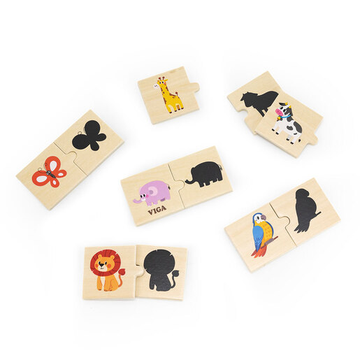 Viga puzzle životinje i njihove siluete