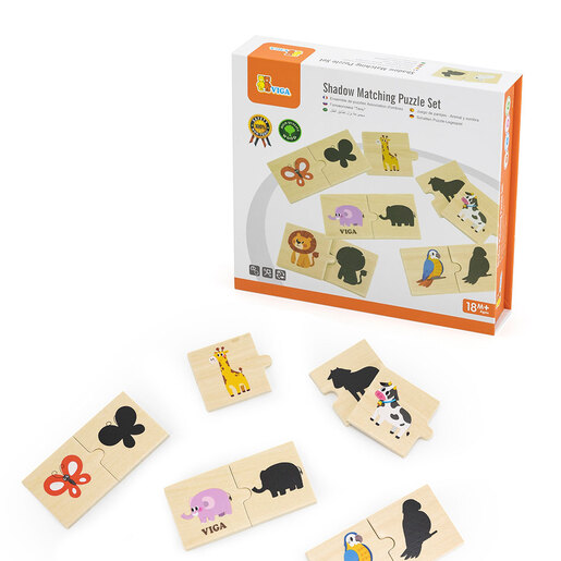 Viga puzzle životinje i njihove siluete