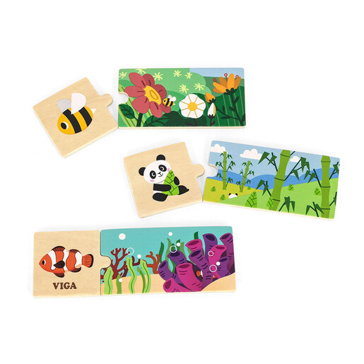 Viga puzzle životinje i njihova staništa