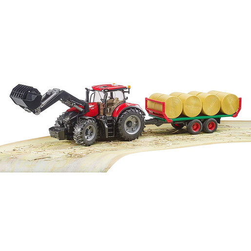 Bruder Traktor utovarivač sa prikolicom za bale