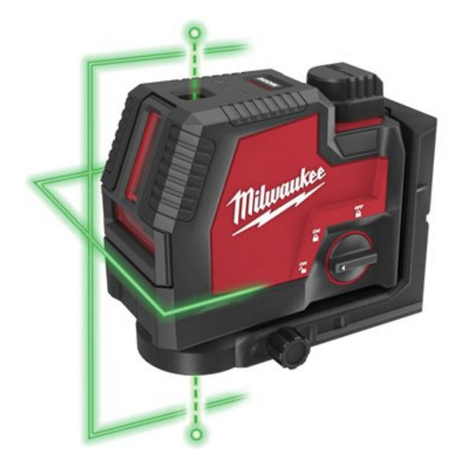 Milwaukee USB punjivi laser sa zelenim ukrštenim linijama sa vrhovima, 4 V, 3.0 Ah,  u Kitbox-u, L4 CLLP-301C