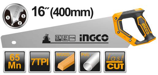 INGCO Ručna testera 400mm INDUSTRIAL HHAS38400