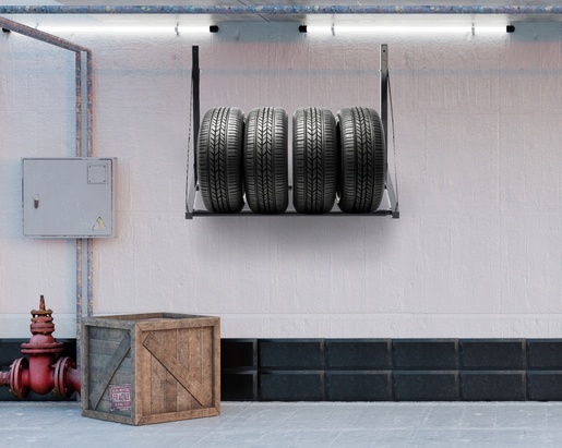 CHOMIK Zidni nosač za gume 56x50x 80–120 cm