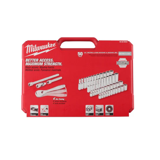 Milwaukee Set nasadnih ključeva 1/4”, Metric, 50 kom 4932464944