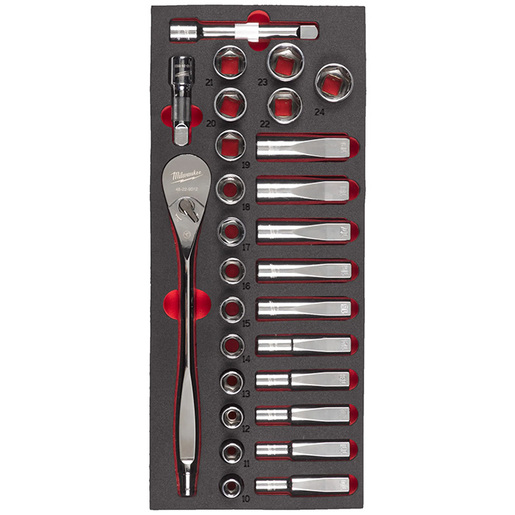 Milwaukee set nasadnih ključeva 1/2" 28/1 u penastom modulu 4932479826