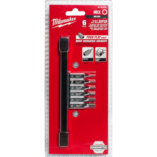 Milwaukee set nasadnih ključeva 1/4" na nosaču, metrički, 2–6 mm, 6 delova 4932480566