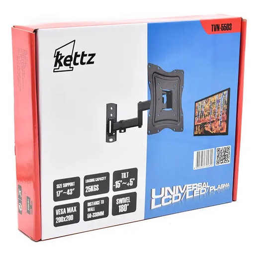 Kettz TVN-5503, Nosač za TV, Zglobni, 17-43, 25kg