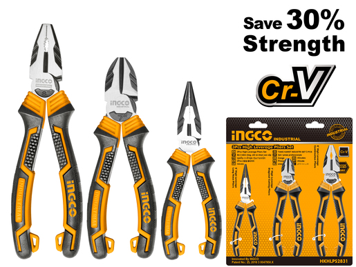 INGCO Ojačan set klešta 180-240mm INDUSTRIAL HKHLPS2832