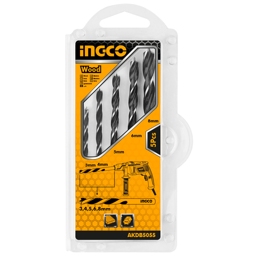 INGCO Set burgija za drvo AKDB5055
