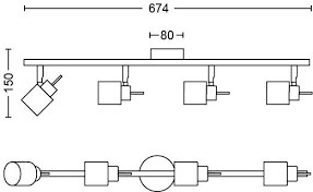 Philips Meranti spot svetiljka bela 4x35w,929003253801