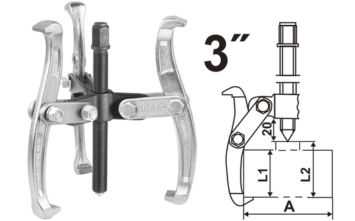 INGCO Radapciger 3 kraka 3" HGP08033