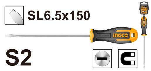 INGCO Odvijač ravni 6.5X150 HS686150