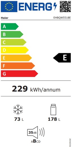 Haier ugradni kombinovani frižider EHBQW5518E