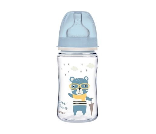 Canpol Babies Flasica 240Ml široki vrat, Pp - Bonjour Paris 35/232 Blue