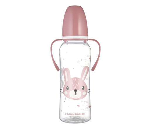 Canpol Babies Flasica Cute Animals sa ručkama 250Ml (11/845) - Pink