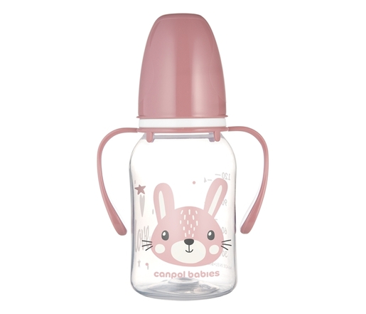 Canpol Babies Flasica sa drškama Cute Animals 120Ml (11/823) - Pink