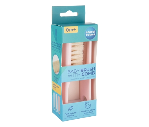 Canpol Babies češtalj i četka Soft (0M+) - Pink 2/424