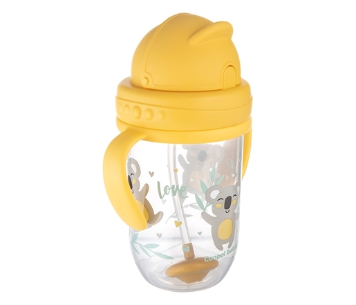 Canpol Babies Non-Spill sportska šolja Sa Slamcicom (Teg) 270Ml 56/606 Exotic Animals - Yellow