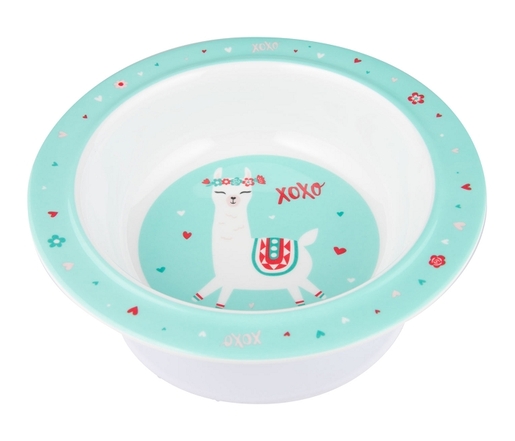 Canpol Babies Melamin činija sa prijanjajucim dnom 4/519 -  (270Ml) Exotic Animals Turquoise