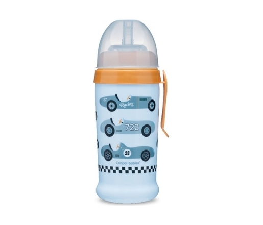 Canpol Babies Non-Spill sportska šolja Racing Cabriolets - Light Blue 56/516