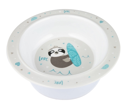 Canpol Babies Melamin činija sa prijanjajucim dnom 4/519 -  (270Ml) Exotic Animals Grey