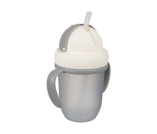 Canpol Babies šolja Sa Siliconskom Flip-Top Slamcicom 210Ml Matte Pastels - Grey