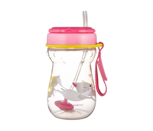 Canpol Babies šolja Sa Slamcicom "Cat" - 350Ml