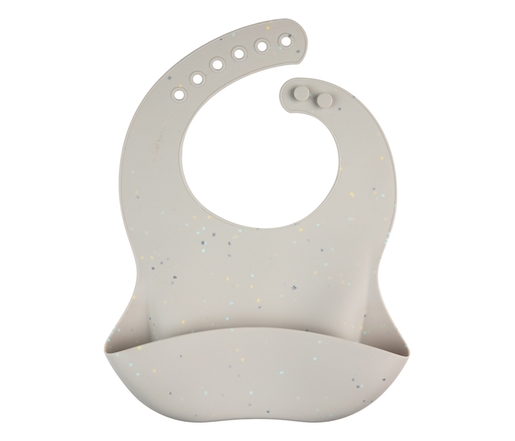 Canpol Babies Silikonska portikla sa džepom Dots 51/029 Grey