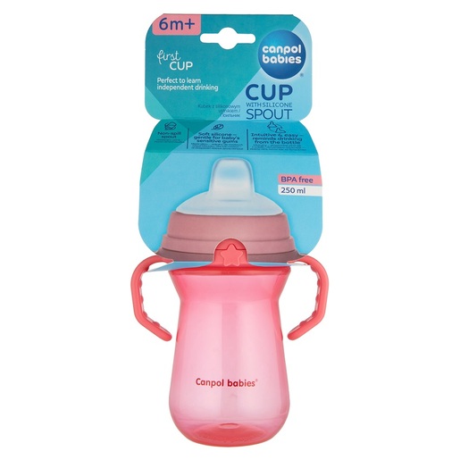 Canpol Babies šolja 250Ml Sa Silikonskim Kljunom (56/615) - Pink